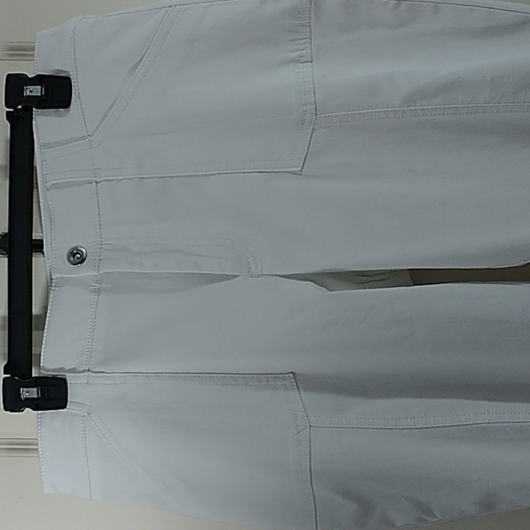 INC International Concepts White Crop Pants with Ankle Detail  14 - Picture 8 of 11